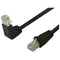 35' CAT5e (350 MHz) UTP Network Cable - Down-Straight Angled Connectors - Black